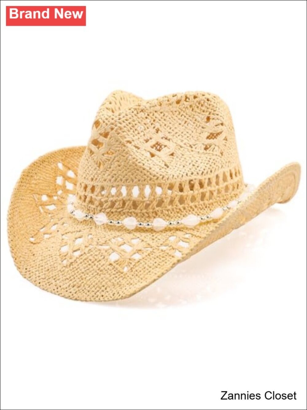🤠 WQWOVRVO Straw Cowboy Hat Wide Shapeable Brim Western